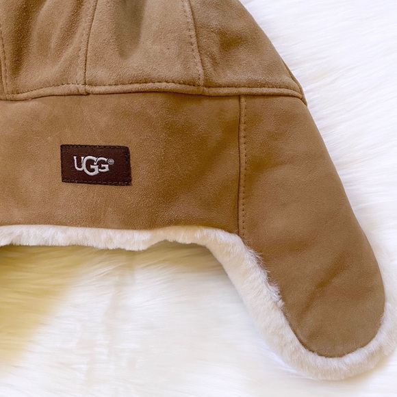 UGG Women’s Shearling Trapper Hat In Chestnut - Picture 5 of 6